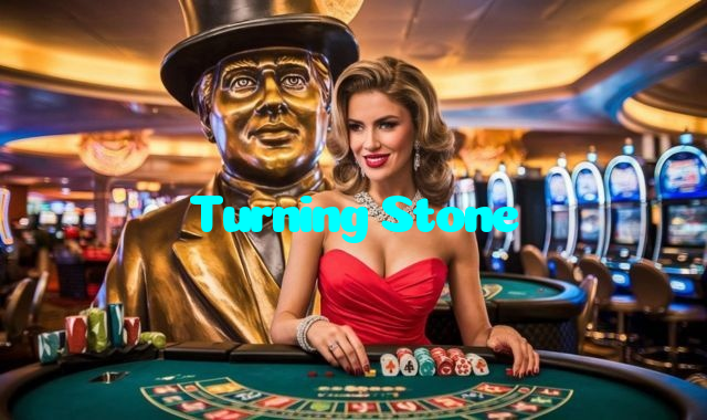 Turning Stone casino presented on mobile device in Pakistan with slots and live games